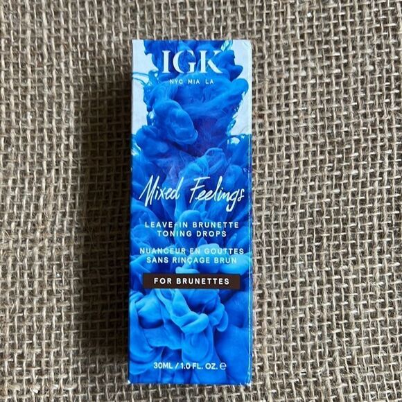 IGK MIXED FEELINGS BRUNETTE blue pigment toning drops brand new in box - Picture 9 of 9